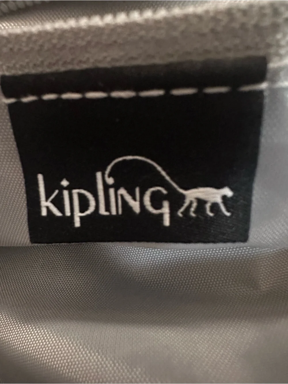 NWOT- Kipling Black Annabelle Crossbody Messenger with Gray Striped Strap
